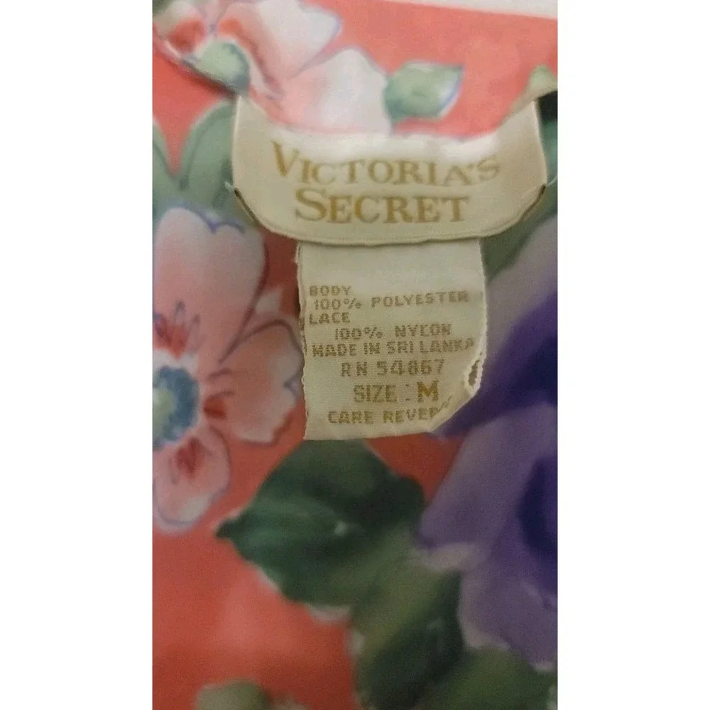 Vintage Victoria's Secret Gold Label Floral Satin‎ Sleep Shirt Nightgown Lot